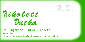 nikolett dutka business card